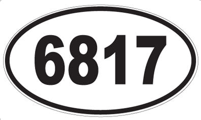6817 - Oval Sticker