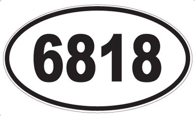 6818 - Oval Sticker