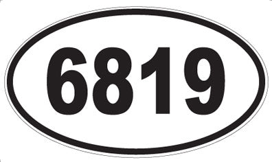 6819 - Oval Sticker