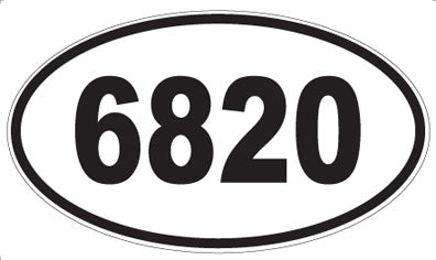 6820 - Oval Sticker