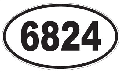 6824 - Oval Sticker