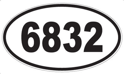 6832 - Oval Sticker