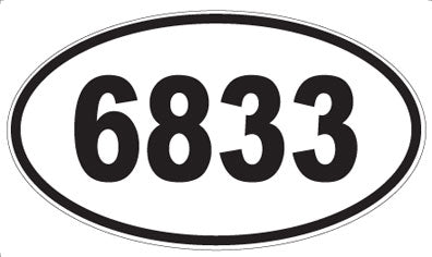 6833 - Oval Sticker