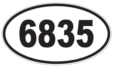6835 - Oval Sticker