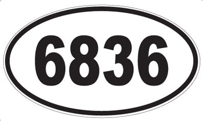 6836 - Oval Sticker