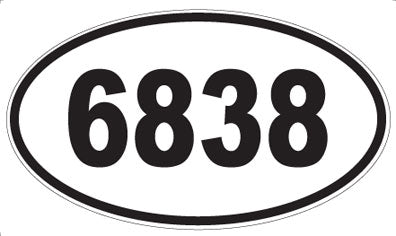 6838 - Oval Sticker