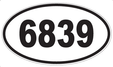 6839 - Oval Sticker