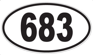 683 - Oval Sticker
