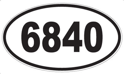 6840 - Oval Sticker