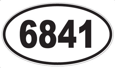 6841 - Oval Sticker