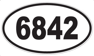 6842 - Oval Sticker