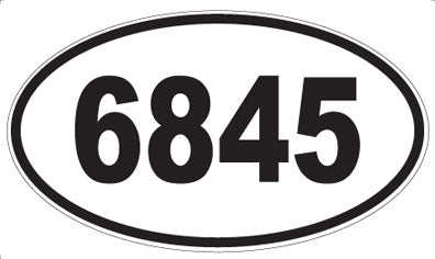 6845 - Oval Sticker