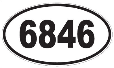 6846 - Oval Sticker