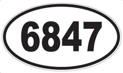 6847 - Oval Sticker