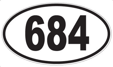 684 - Oval Sticker