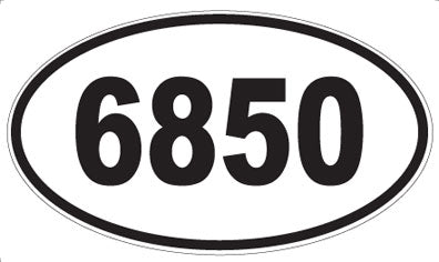 6850 - Oval Sticker