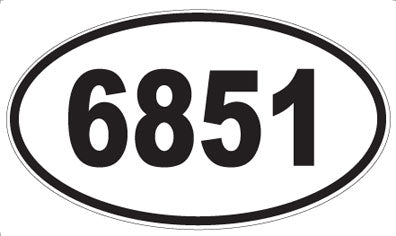 6851 - Oval Sticker