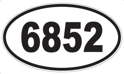 6852 - Oval Sticker