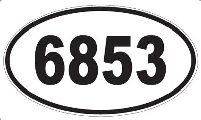 6853 - Oval Sticker