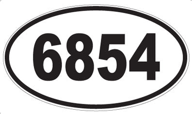 6854 - Oval Sticker