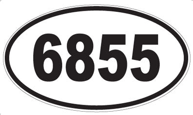 6855 - Oval Sticker
