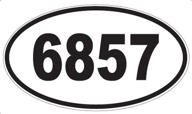 6857 - Oval Sticker