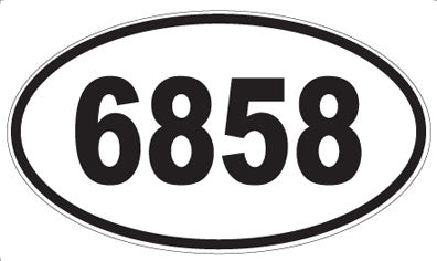 6858 - Oval Sticker