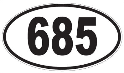 685 - Oval Sticker