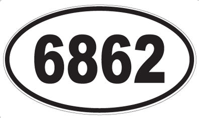 6862 - Oval Sticker