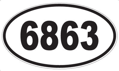 6863 - Oval Sticker
