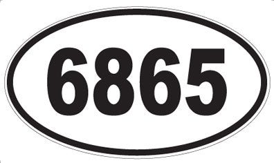 6865 - Oval Sticker