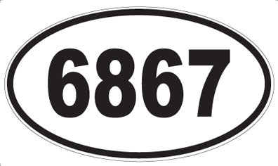 6867 - Oval Sticker