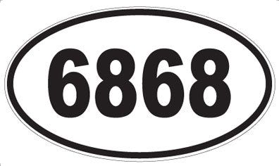 6868 - Oval Sticker
