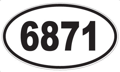 6871 - Oval Sticker