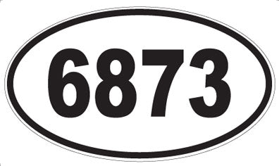 6873 - Oval Sticker