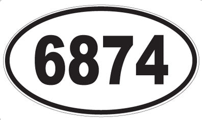 6874 - Oval Sticker