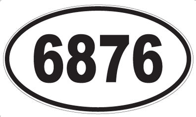 6876 - Oval Sticker
