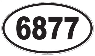 6877 - Oval Sticker