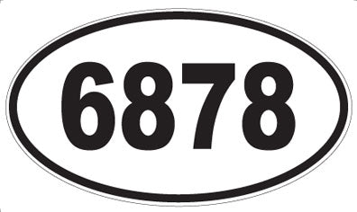 6878 - Oval Sticker