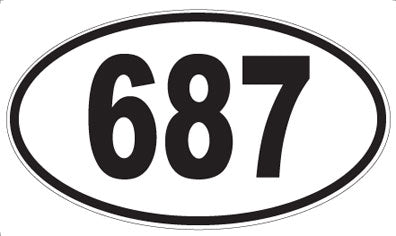 687 - Oval Sticker