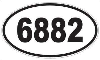 6882 - Oval Sticker