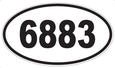 6883 - Oval Sticker