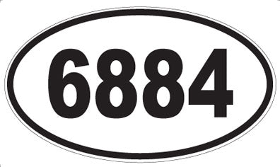 6884 - Oval Sticker