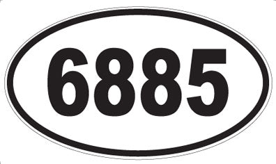 6885 - Oval Sticker