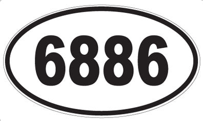 6886 - Oval Sticker