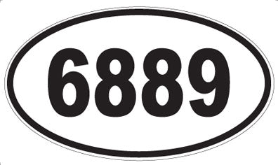 6889 - Oval Sticker