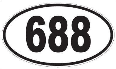 688 - Oval Sticker