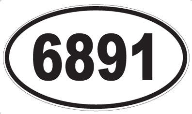 6891 - Oval Sticker