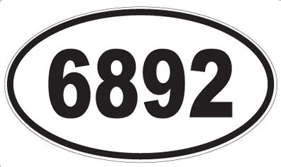6892 - Oval Sticker