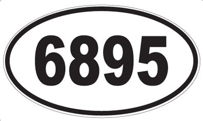6895 - Oval Sticker